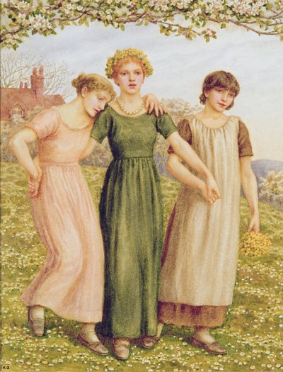 Three Young Girls by Kate Greenaway